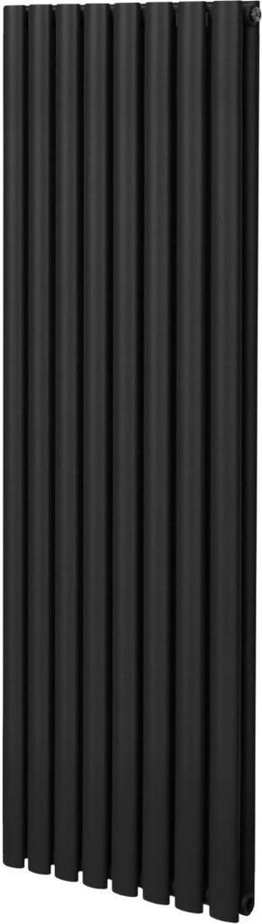 Owalny grzejnik rurowy - 1600 mm x 480 mm - Czarny Zdjęcie produktu 
