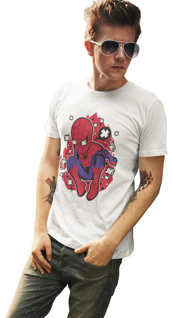 D&B Uni Polo PC00105 Spiderman Weiß-Größe XL
