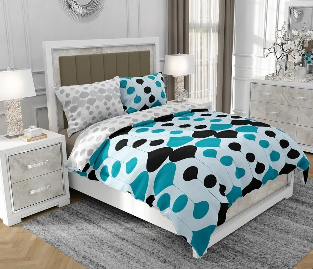 Set Lenzuola 200x220 in Cotone SOVIO Azzurro Cielo | Offerta Casa