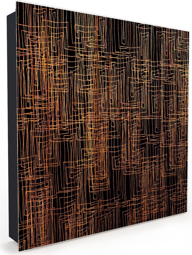 Nachbildung-Schlüsselkasten, Magnetpinnwand und Memoboard mit Glasfront Motiv Abstraktes Design