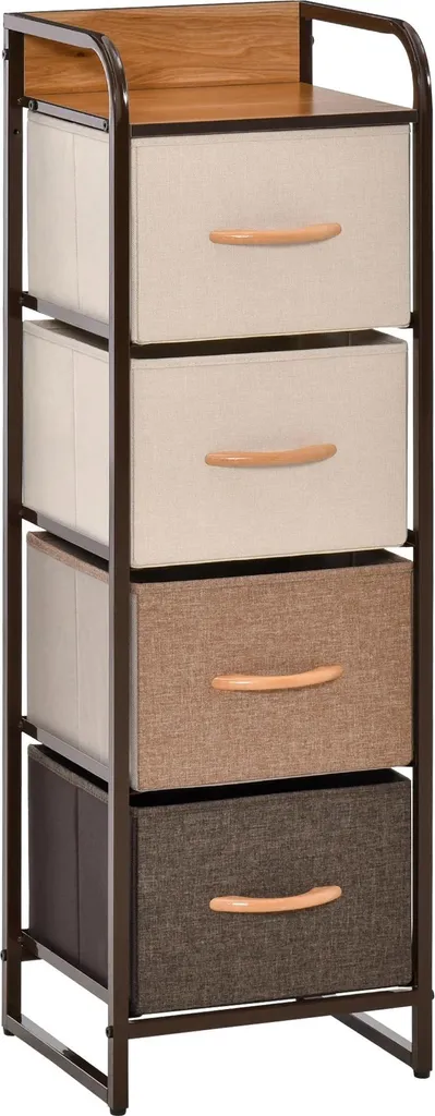 Chiffonnier de chambre 4 tiroirs multicolore gain de place pour studio