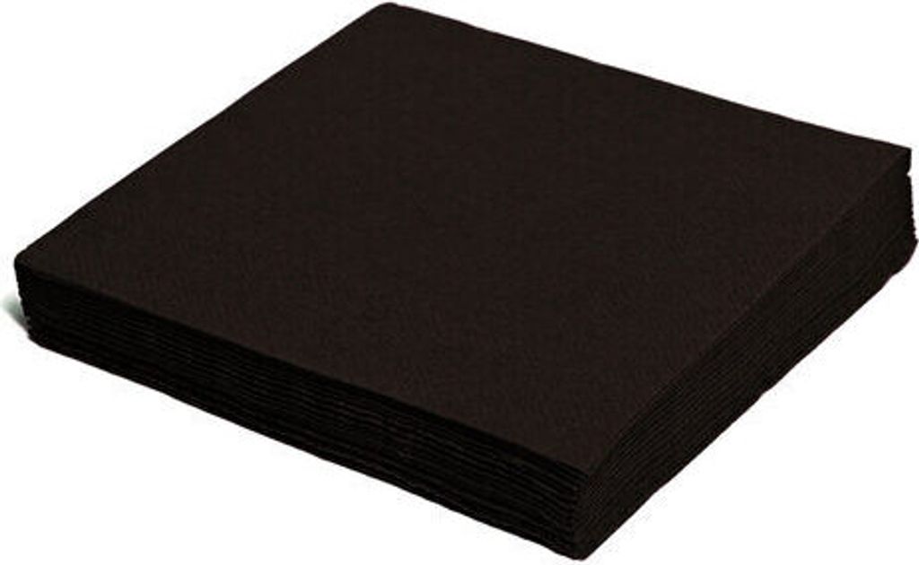 1200x Servietten 33 x 33 cm 1/4 -Falz 1-lagig schwarz
