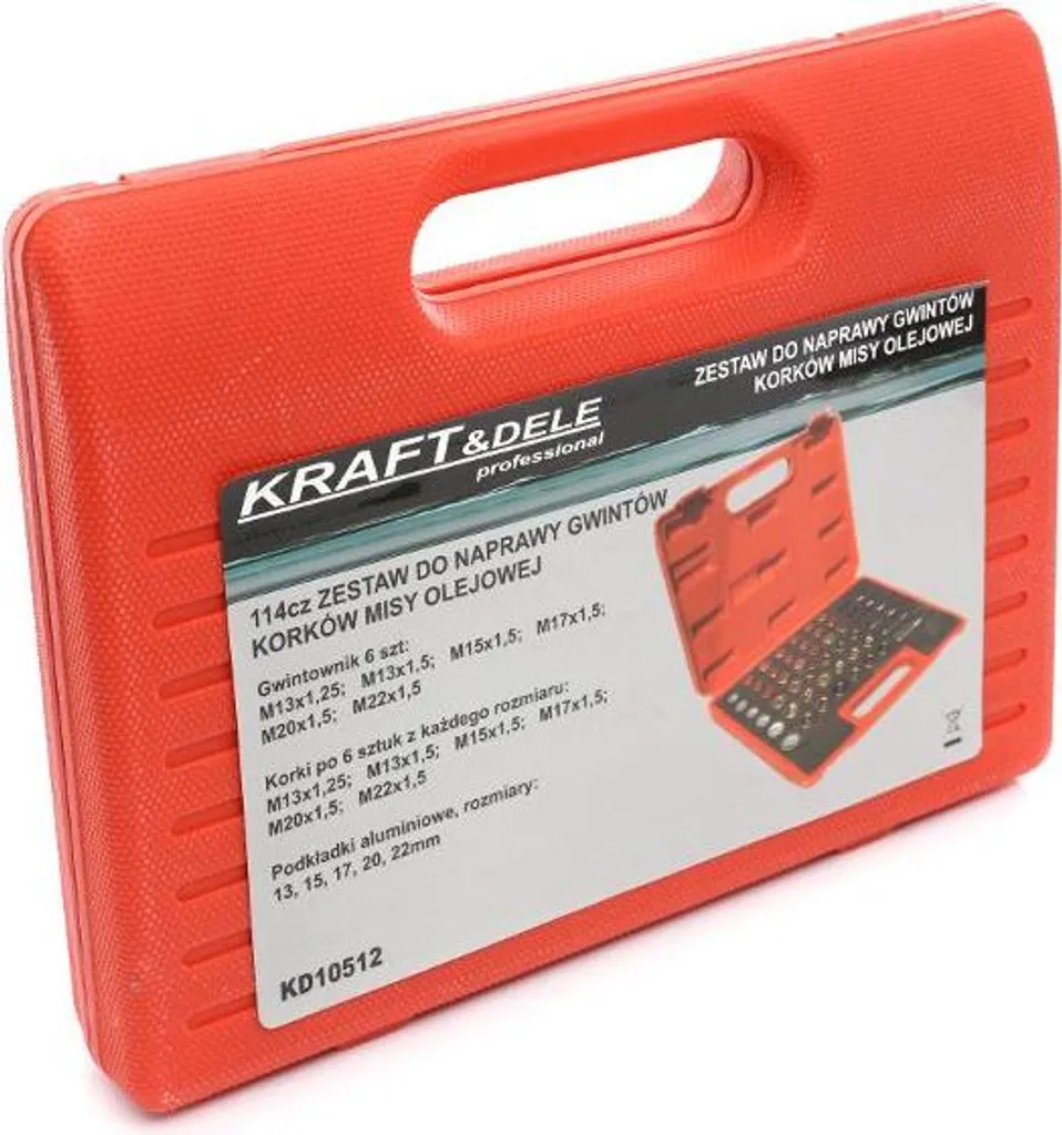 Coffret de réparation filetage bouchon de vidange d'huile voiture 114 pcs - 7
