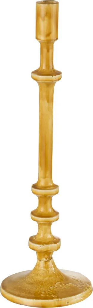 Grand Bougeoir Kla Aluminium Couleur Ocre - J-Line Style Contemporain L