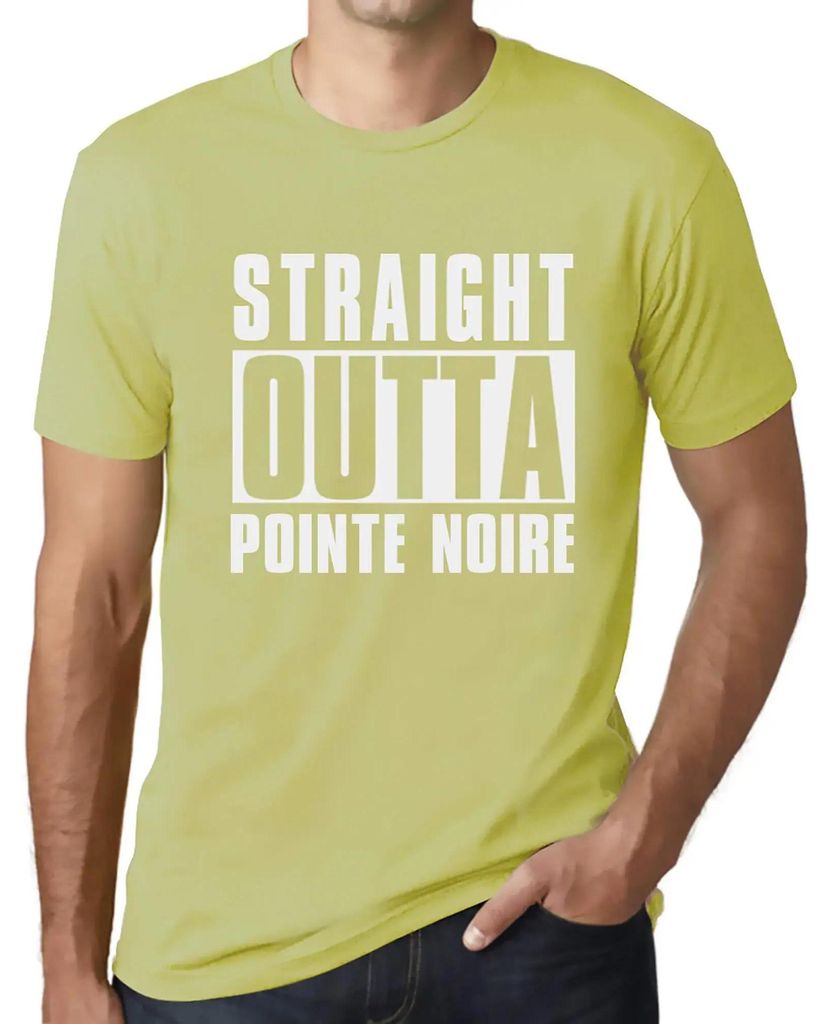 Herren Grafik T-Shirt Direkt aus der Pointe Noire – Straight Outta Pointe Noire – Öko-Verantwortlich Vintage Jahrgang Kurzarm Lustige Druck Ge...