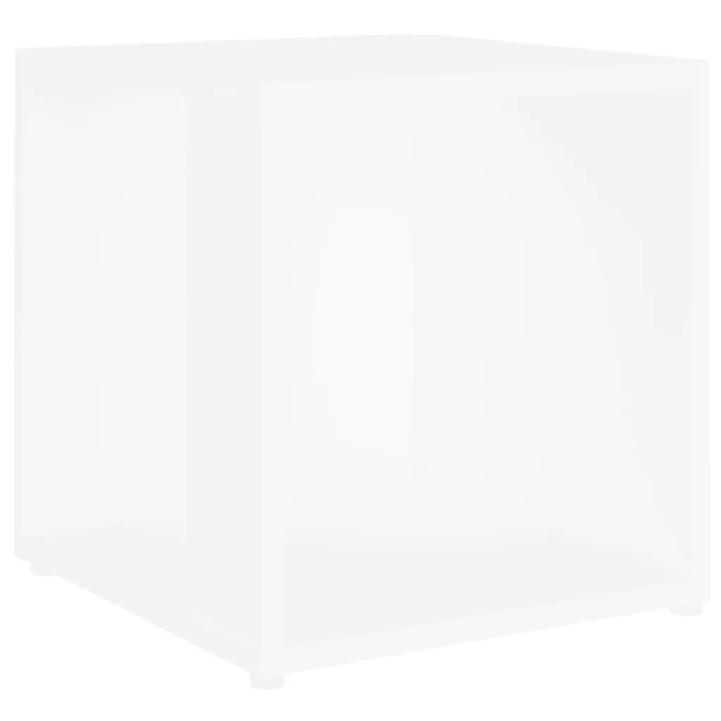 Table de chevet blanche 33x33 cm pour petite chambre ou support plante