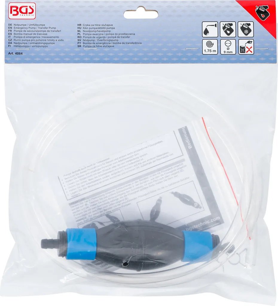 BGS Technic 4064 Pompa Aspirazione Liquidi Manuale | Officina - 4