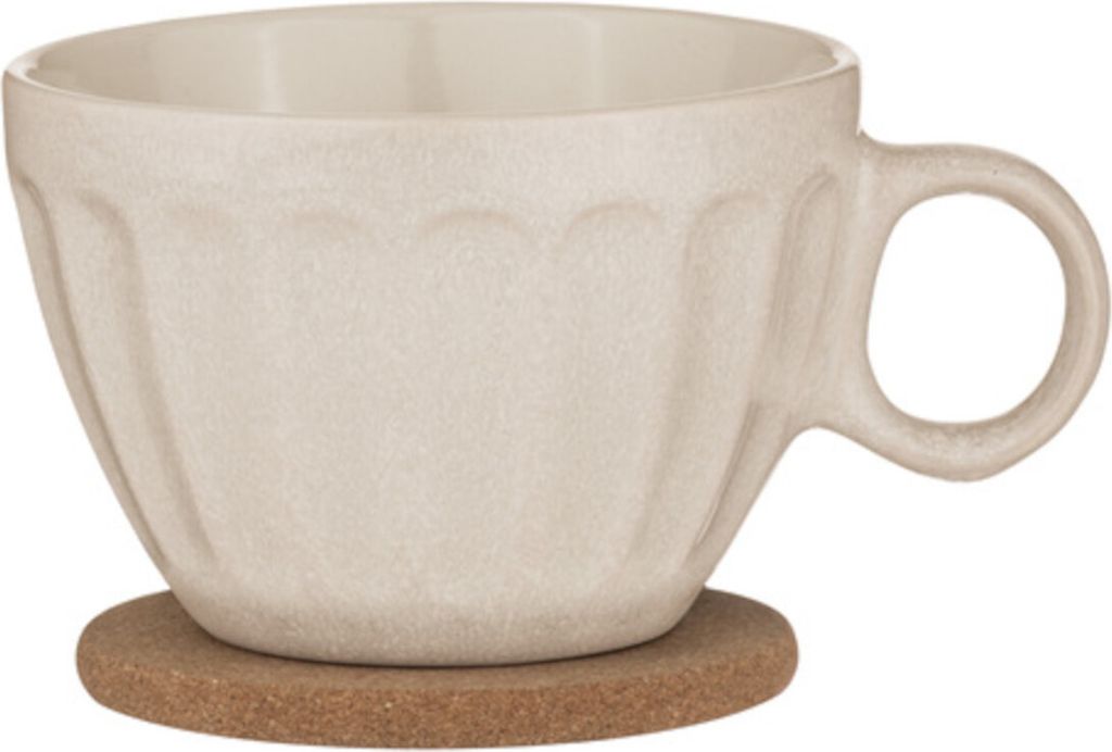 ladelle ELAN Becher- und Untersetzerset hafer