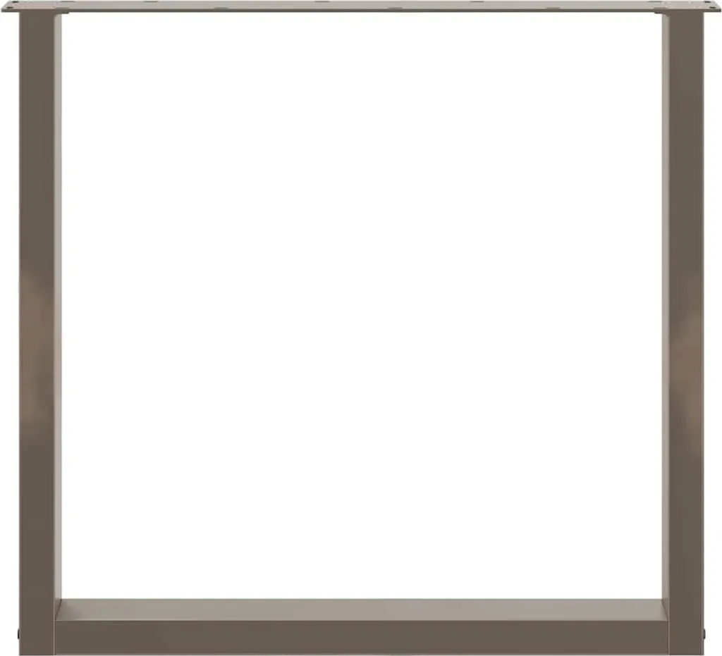 Set 2 Gambe per Tavolo Design a U 90 cm Acciaio Naturale Professionale - 5