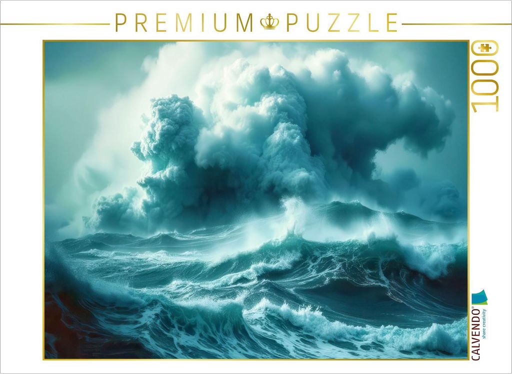 CALVENDO Puzzle Ein Motiv aus dem Kalender Monsterwellen | 1000 Teile Lege-Größe 64x48cm Foto-Puzzle für glückliche Stunden