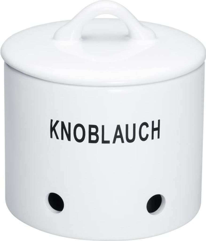 Vorratsdose Steingut Weiß Knoblauch neuetischkultur Produktbild 