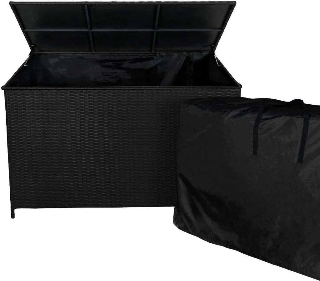 Coffre de Jardin 138cm 582L en Résine Rotin - Rangement Outdoor