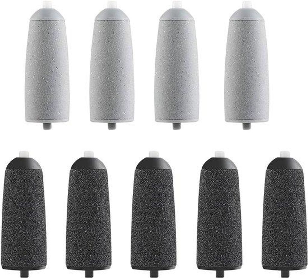 Elektrische voet-eeltverwijderaar set, 9-delig, met 5 extra dikke en 4 normale koppen