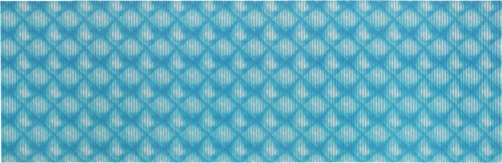 WENKO Badematte Flow Blau, 65 x 200 cm, zuschneidbar