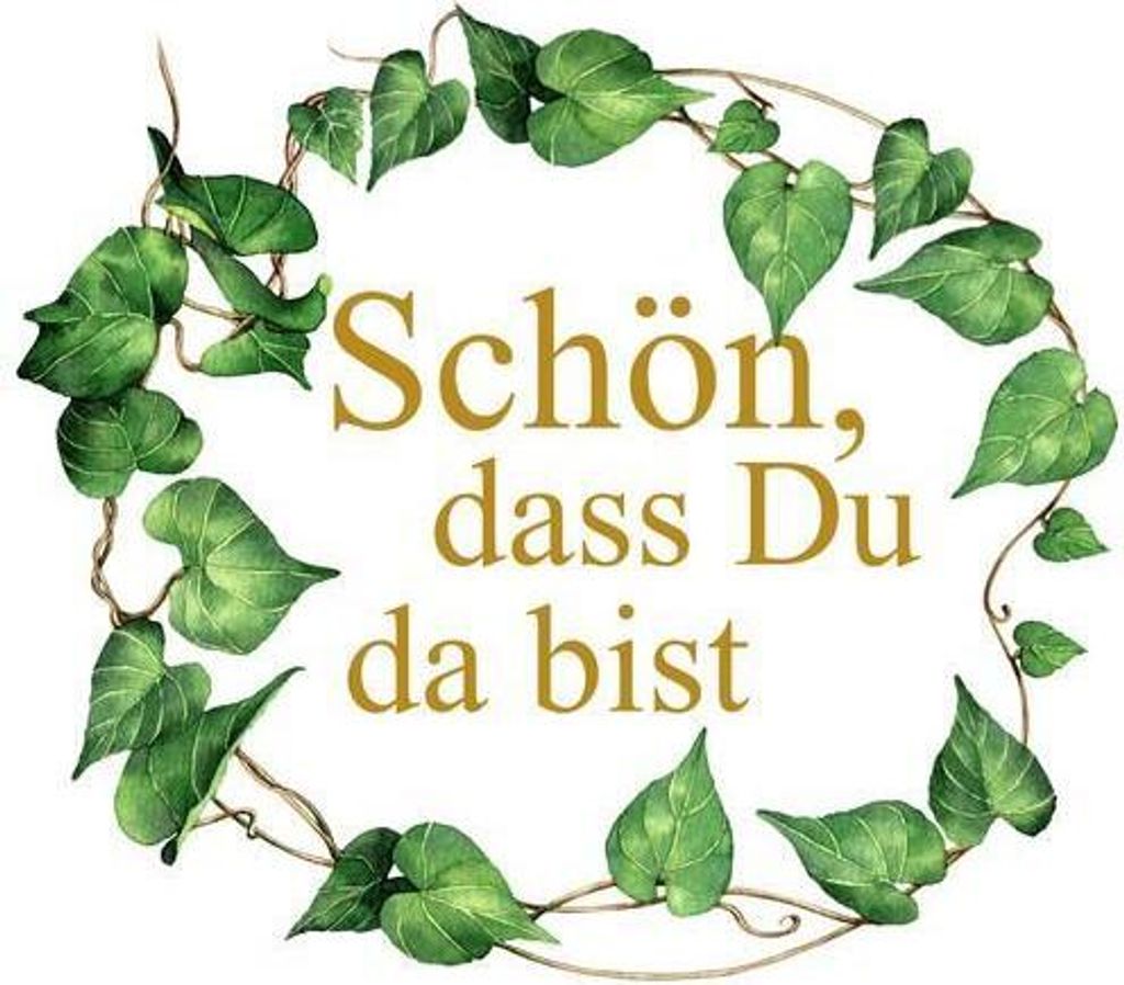 RP 20 Servietten Green Leaves and "Schön" gold - Grüne Produktbild 