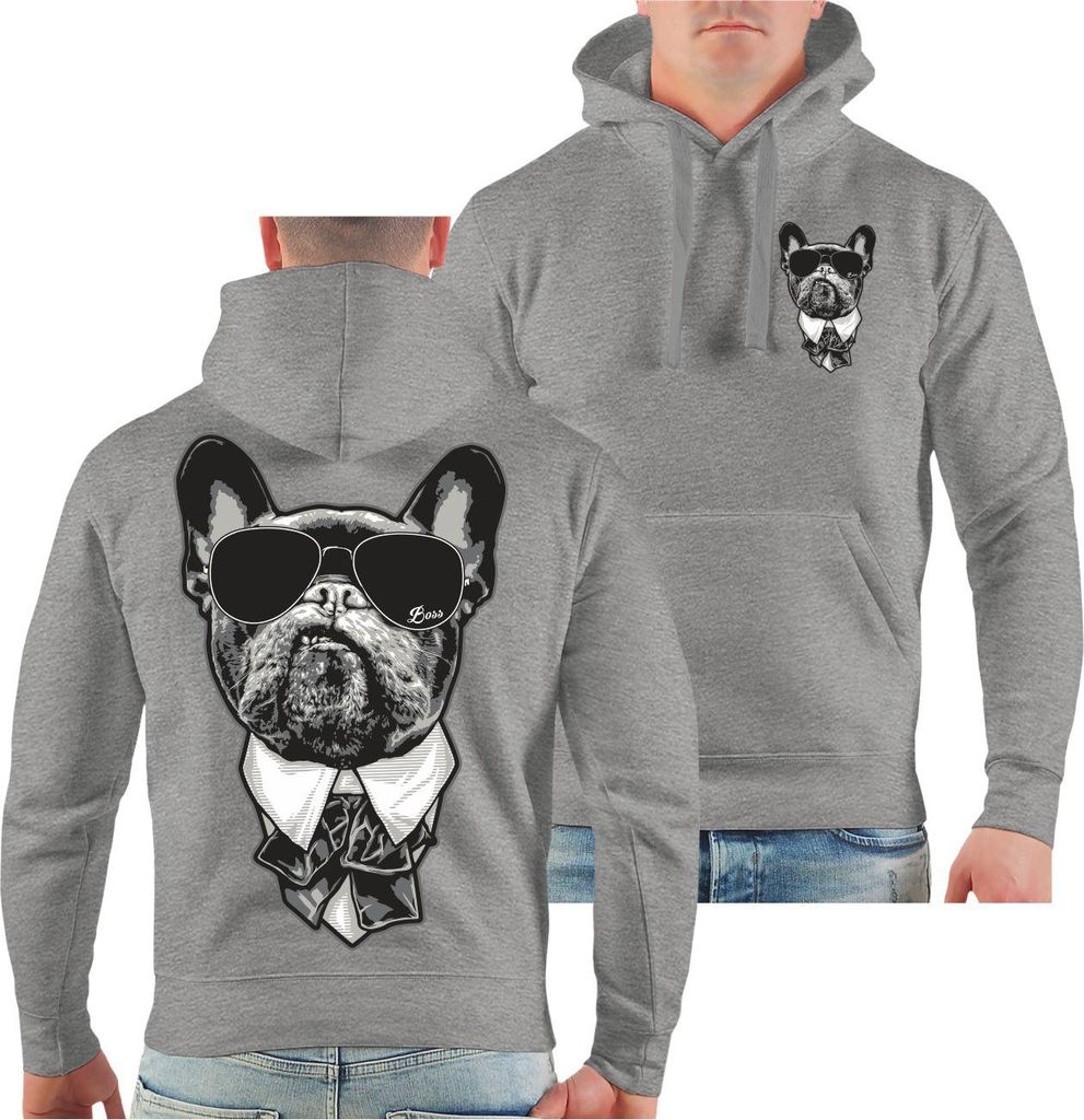 Herren Kapuzenpullover French Bulldog CHEF