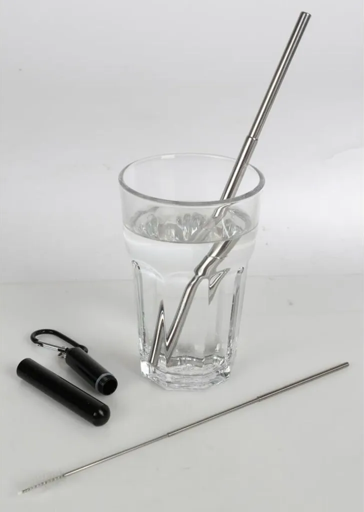 Paille Télescopique Réutilisable a.Edels Pack de 24 pour Verre et Gourde