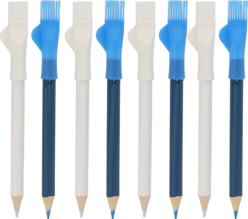 8-tlg. Stoffmalkreide, wasserlösliche Schneiderkreide, mit Bürste für Nähen & DIY