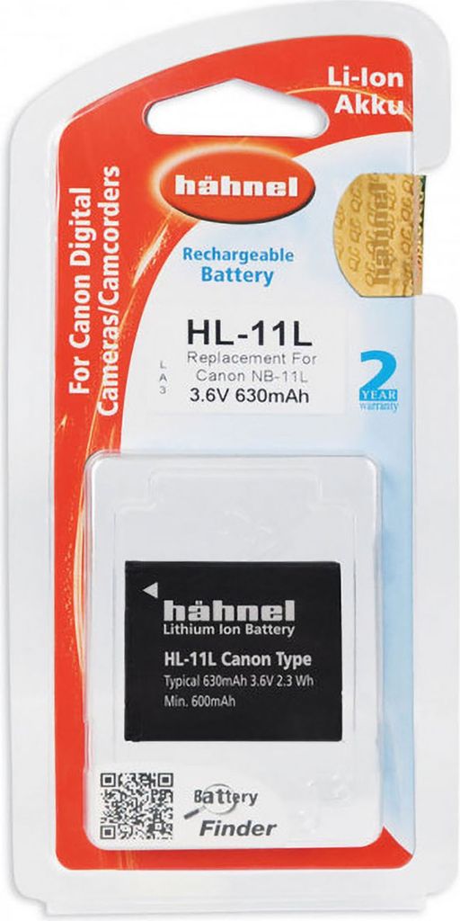 Hähnel Akku passend für Canon NB-11L 3,7Volt 630mAh Li-Ion (kein Original)