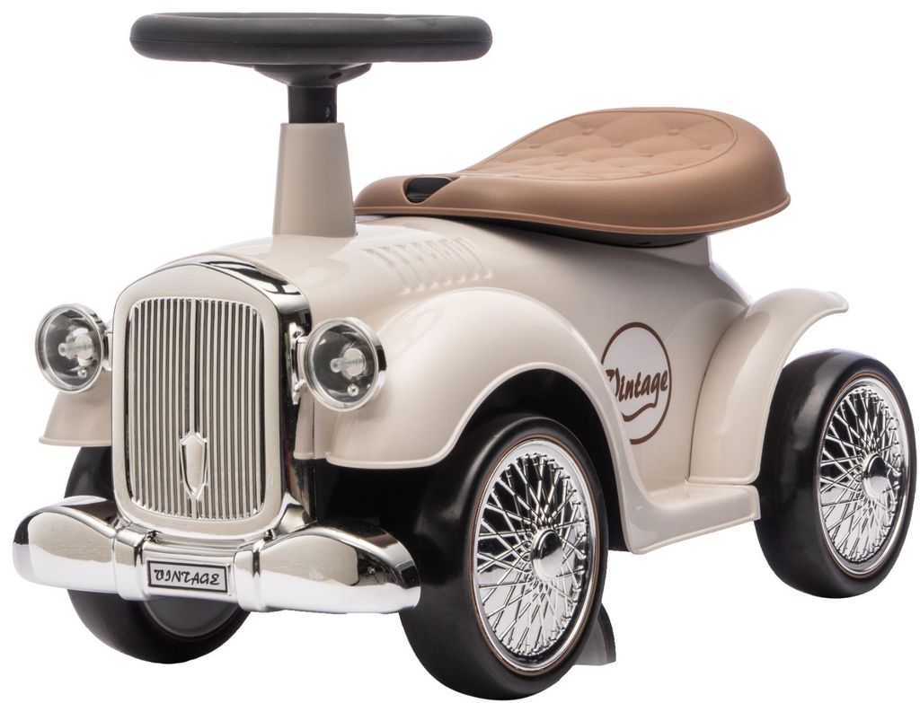 Retro Rutschauto Weiß pannensichere Reifen 59x25,5x21,5 cm Produktbild 