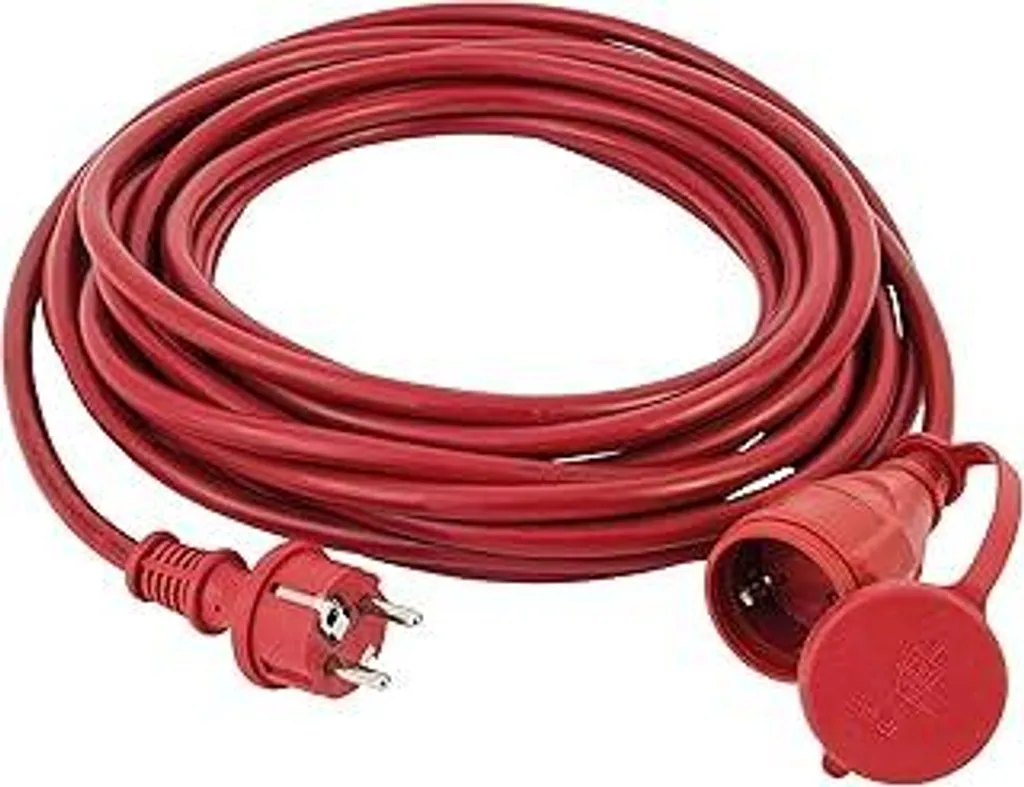 Prolunga REV 25m IP44 Esterno Rosso | Cavo H05RR-F 3500W Alta Qualità