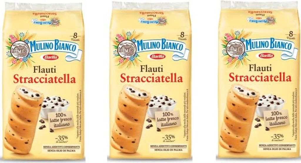 3x Mulino Bianco Kuchen mit Stracciatella Flauti 8x 35g Produktbild 