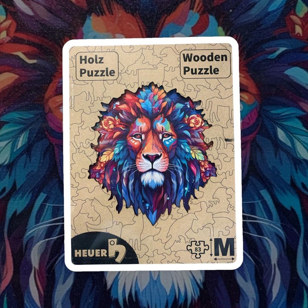 Creative-Art Wooden-Puzzle Holzpuzzle HEUER Motiv: Löwe, 83 Teile M