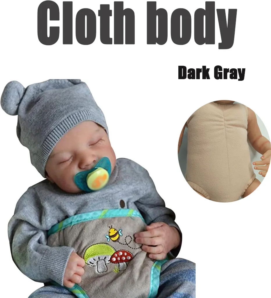 Grande Poupée Abeille Douce 48cm - Costume Gris Peint, Idéal Cadeau