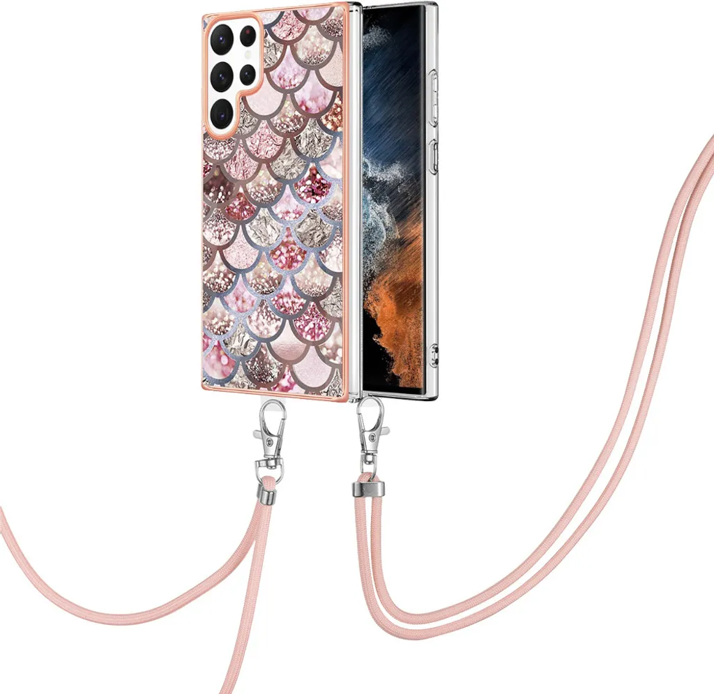 Regalo Ideale: Cover Samsung S22 Ultra 5G Fantasia Caffè e Cinturino