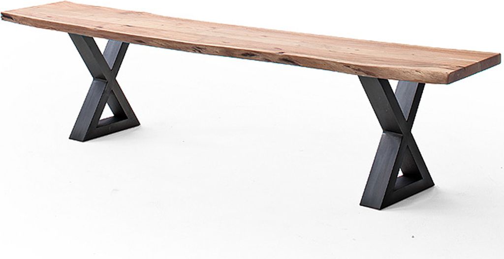 Esszimmer Sitzbank mit 160 cm Breite, Akazie massiv, natur lackiert - COSENZA-06