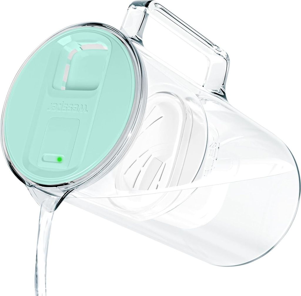 Wasserfilterkanne mit LED-Indikator - 3 Liter Glas Karaffe für sauberes Trinkwasser