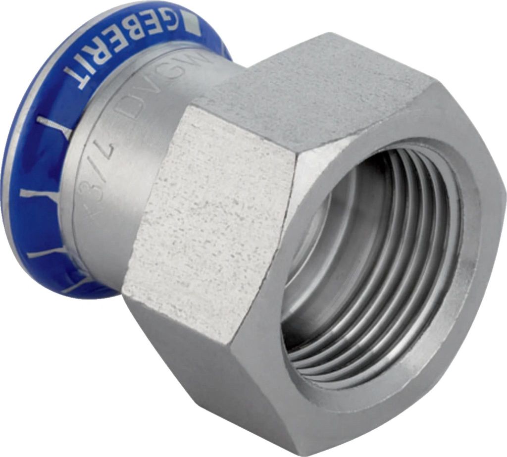 Geberit GE Mapress, Edelstahl, Uebergang, d15mm, Rp3/8, 1 Stk.