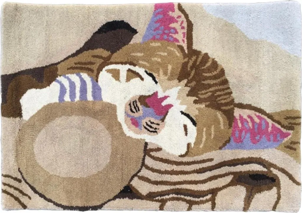 Tapis doux pour enfants en laine motif chats - Idéal pour salle de jeux
