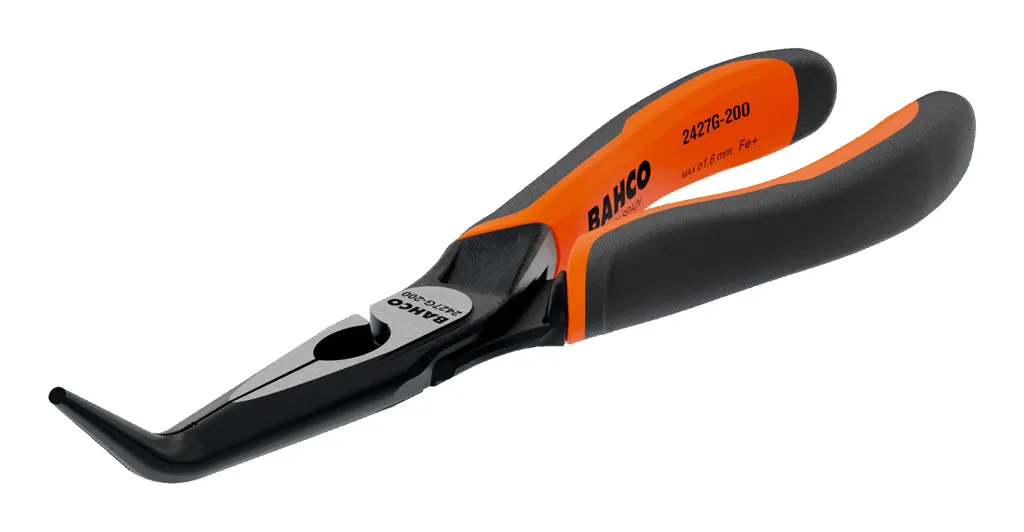 Bahco Ergo Pince à bec plat coudée 200mm avec manche ergonomique anti-glisse