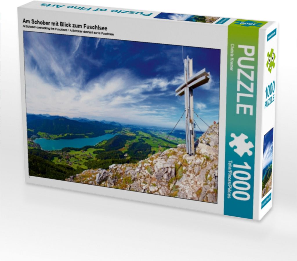 CALVENDO Puzzle Am Schober mit Blick zum Fuschlsee 1000 Teile Puzzle quer | 1000 Teile Lege-Größe 64x48cm Foto-Puzzle für glückliche Stunden