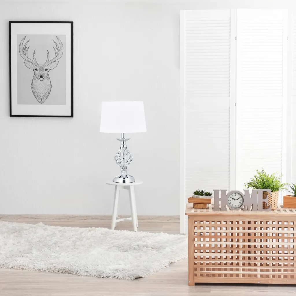 Relaxdays Lampada da Tavolo Moderna Dimmerabile - Touch Design E14 - 2