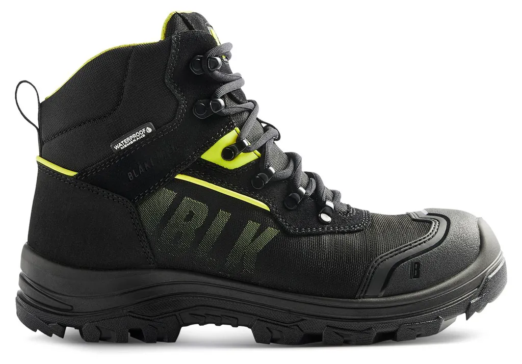 Chaussures de sécurité montantes Storm Blakläder 2479 HV Noir Jaune T37