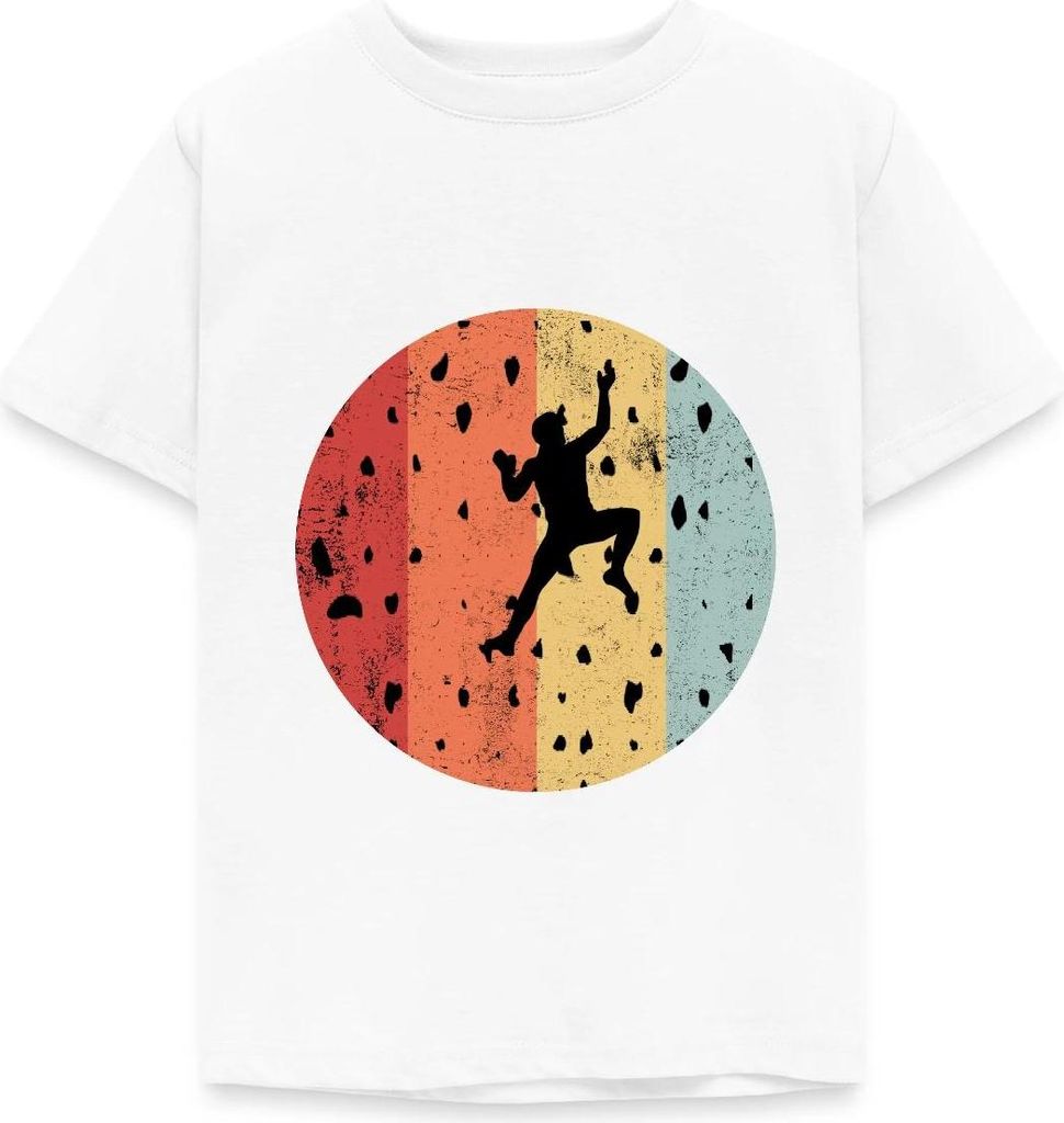 Spreadshirt Bouldern Klettern Kletterhalle Geschenke Für Boulderer Kinder T-Shirt, 98/104 (3-4 Jahre), Weiß