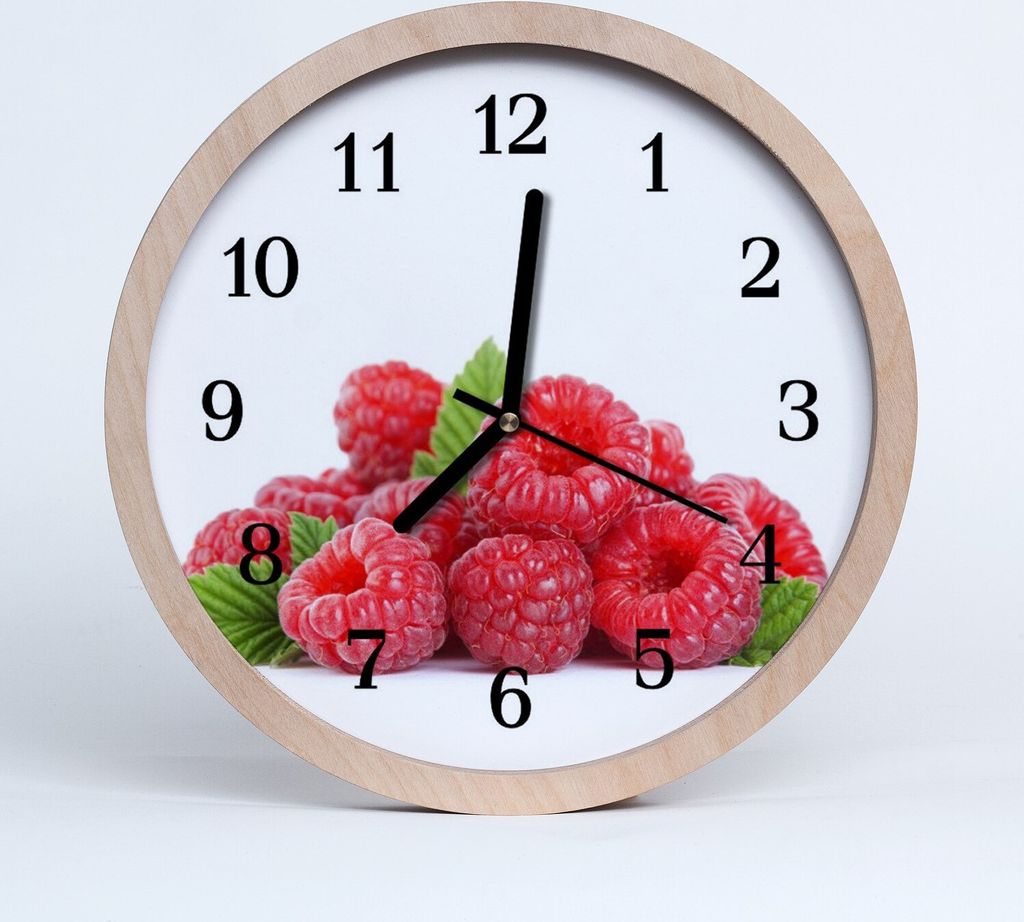 Holzuhr 20fi cm wanduhr - Himbeeren Obst