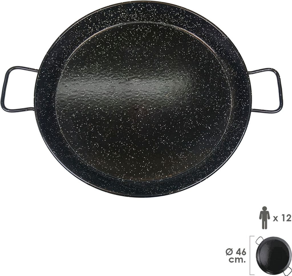 Paella-Pfanne emaillierter Stahl ø 46 cm 12 Stücke - Andere