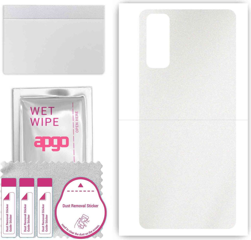 apgo Rückseite Schutzfolie, Skin, kompatibel mit Oppo Y20i, Hinten Displayschutzfolie aus Vinylfolie, kratzfest, einfache Montage - Matt Transparent