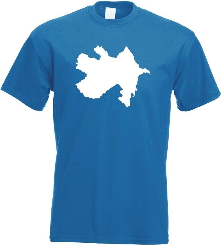 Kiwistar - T-Shirt - royal - Aserbaidschan Umriss Herren Funshirt Bedruckt Design Sprüche Spruch Motive - mit Motiv Bedruckt - Funshirt Design - S...