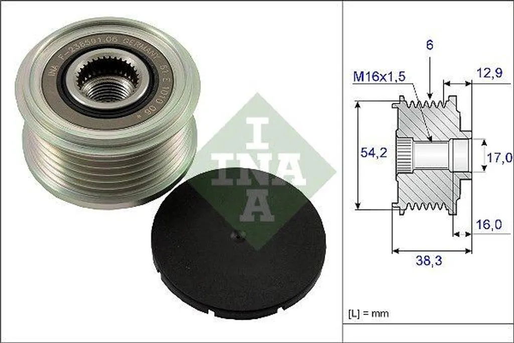Roue libre alternateur pour Peugeot 206 307 407 et Citroën C3 C4 C5