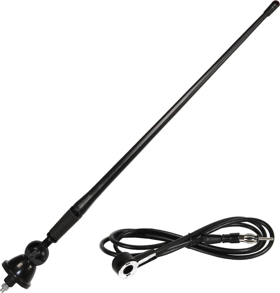 HEYNER Autoantenne 40 cm flexibel Dachantenne - Antenne Flex 12 V FM / AM-Antenne Stabantenne für Radio passend für Mercedes-Benz VW Audi BMW etc.