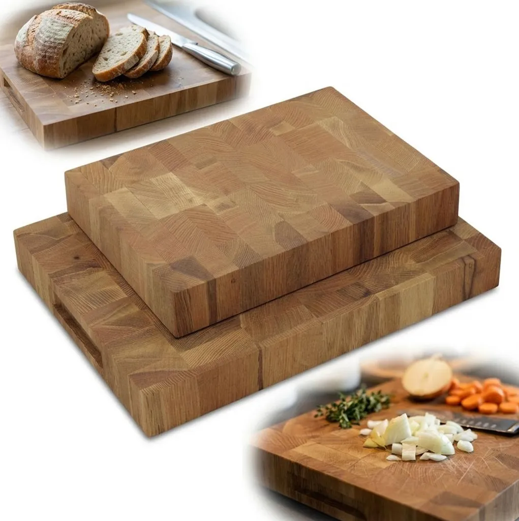 Set Taglieri Professionali Storz End Grain Quercia - Protezione Coltelli