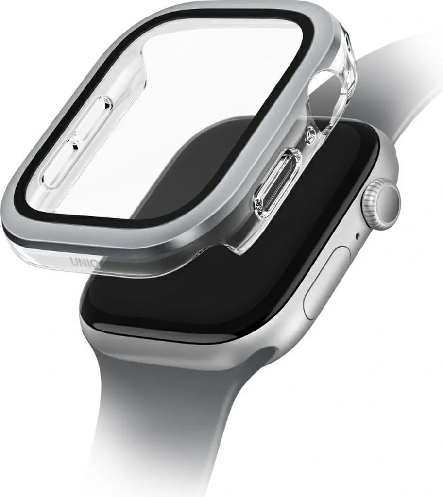 Protezione Totale Uniq Voute Apple Watch 10 46mm Argento - Vetro 9H