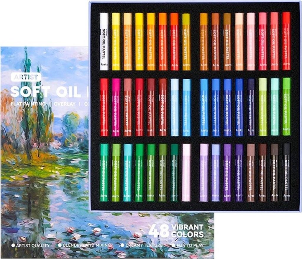ARRTX Pastels à l'huile souples, 48pcs Image du produit 