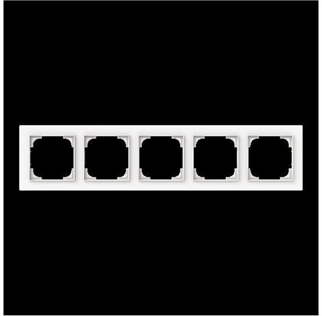 Busch-Jaeger 1725-44M Cadre Quintuple BJ (2CKA001754A4870) Blanc Albâtre