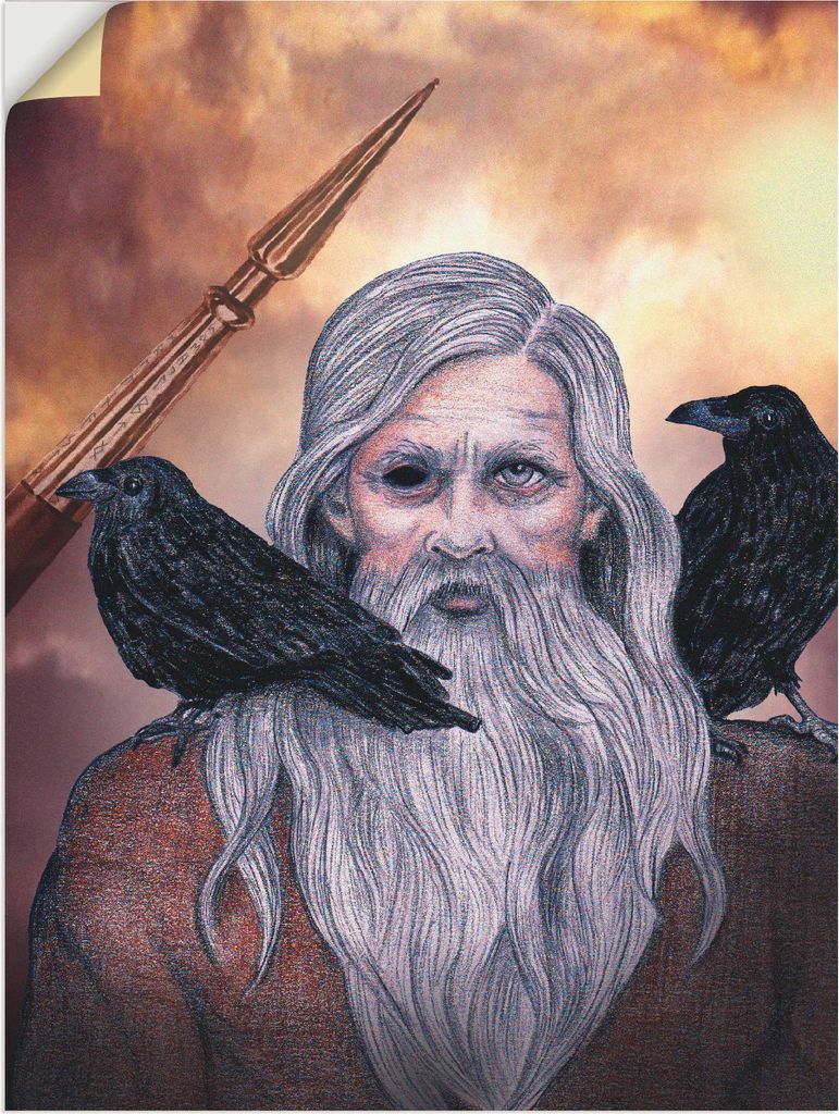 ARTland Wandbild, selbstklebend Odin Größe: 60x80 cm