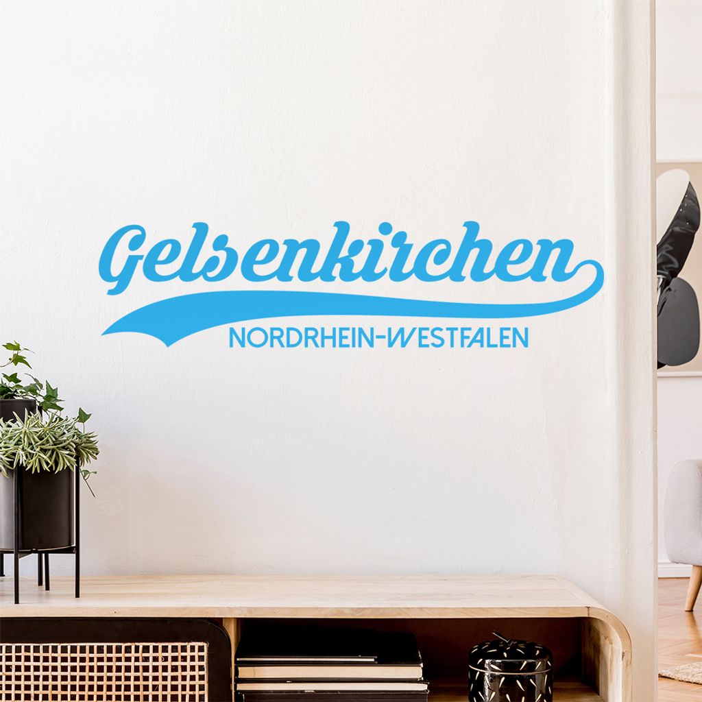 Gelsenkirchen Nordrhein-Westfalen Wandtattoo Wandaufkleber Wall Sticker - Dekoration, Küche, Wohnzimmer, Schlafzimmer, Badezimmer